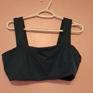 Old Navy Dark Green Crop Top with Wide Straps